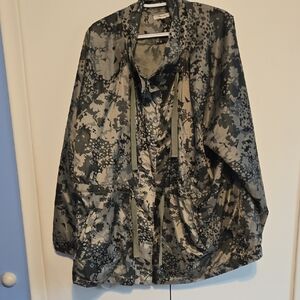 Maurices‎ Green Camouflage Windbreaker Jacket- NWOT